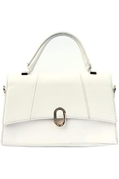 AMICA Maria Women’s Hourglass Leather Crossbody Handbag With Magnetic Push Lock