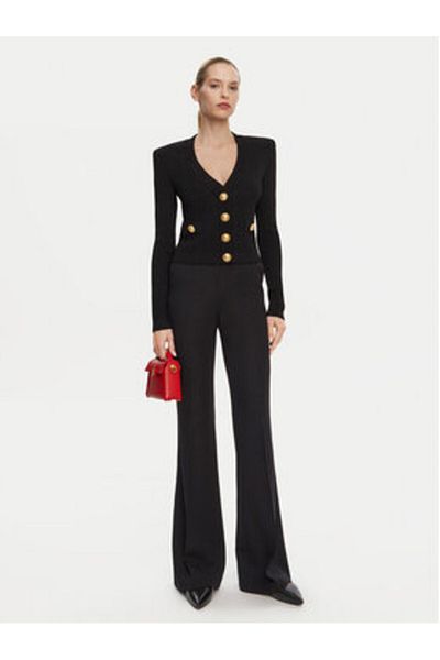 BALMAIN Cardigan negru pentru femei BALMAIN-DF1KL007KB07 0PA