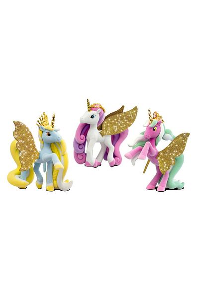 CRAZE Set of 3 Craze Galupy Gold Unicorn figurines