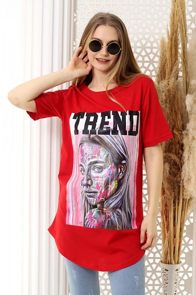 WildFashion Oversized T-shirt with colorful print J761-3