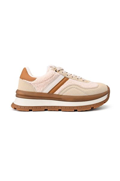 Tmall Pantofi Sport De Dama,Cu interior imblanit,D1444,Bej