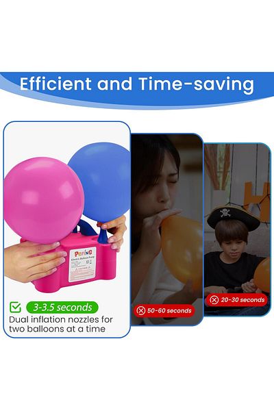 rexa Electric Balloon Pump – Portable Balloon Inflator Blower Machine for Parties & Events
