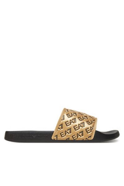 EA7 Emporio Armani Men's Flip-flops gold EA7 EMPORIO ARMANI-7X000109 AF15125 PC001 BLACK/GOLD