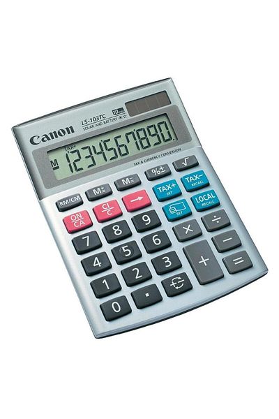 Canon Desk calculator 10 Digits, Canon LS103TC, 105 x 140 x 32 mm, gray