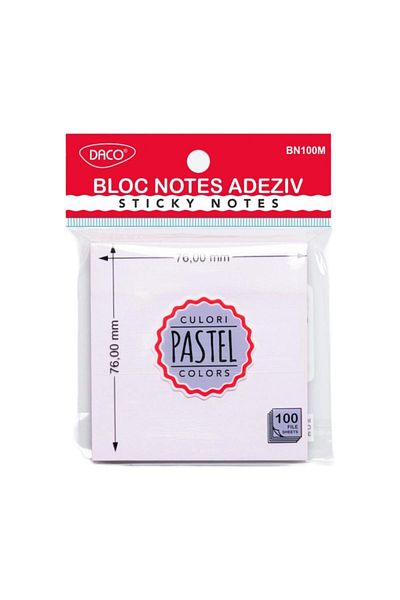daço Sticky Notes Purple Daco, Size 76x76 mm, 100 Files
