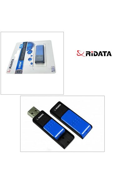 ridata USB 2.0 Flash Drive RiDATA 8 GB, EZdrive ID50, retractable connector, blue