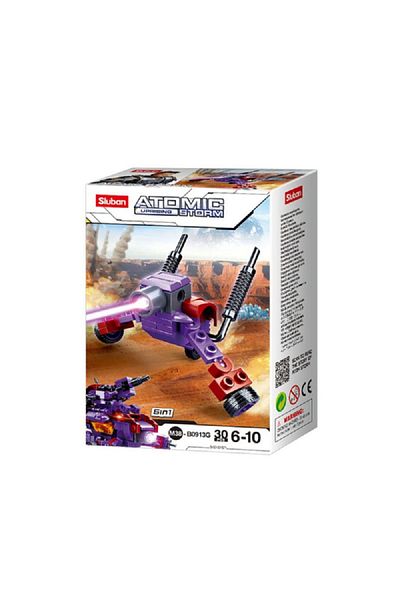 Sluban 30-Piece Atomic Uprising Storm Monster Building Toy Red and Purple