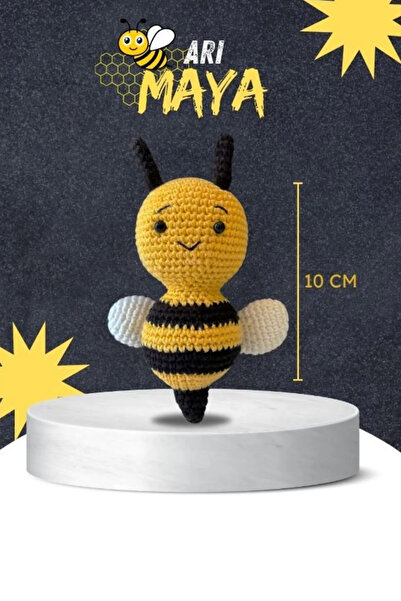 Muses Made El Yapımı Arı Maya Amigurumi Anahtarlık & Çanta Süsü 10 cm – %100 ...