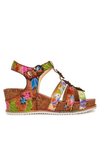 LAURA VITA Sandale damă multicolore LAURA VITA-BONITO 30 CAMEL