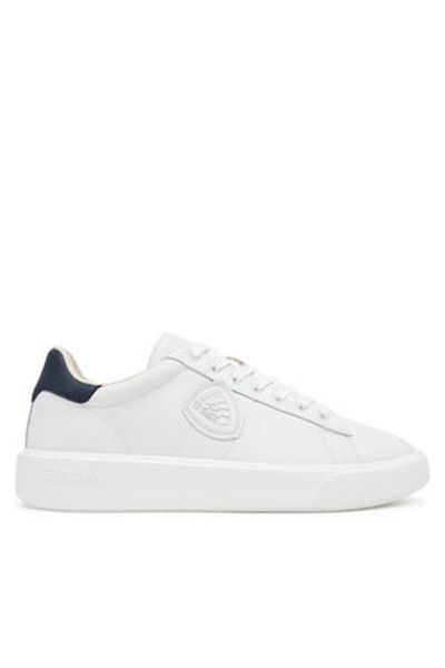 BLAUER Men's Sneakers white BLAUER-S5BUCK01/LEA WHI/NVY WHITE/NAVY