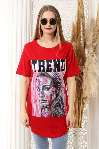 WildFashion Oversized T-shirt with colorful print J761-3