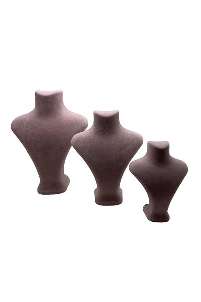 MeGass Dekor Suede Fabric Pink Color Three Size Jewelry Mannequin