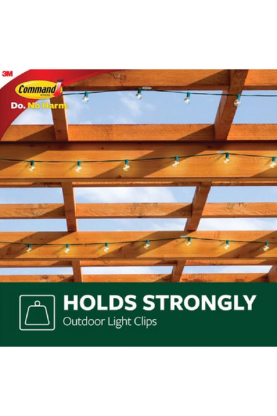 COMMAND 16-Piece Plastic Effortless Hanging Outdoor Decor Light Clip Set Clear 18g