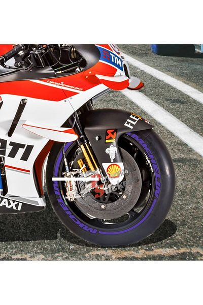Performance Stickers Motorcycle Tire Lettering Michlen Stripe Tire Stiker 8Pcs Tire Sticker Compatible between 15-19 Inches