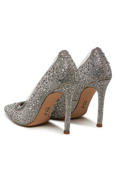 Steve Madden Tocuri înalte pentru femei argintii STEVE MADDEN-SM11003635 968 CRYSTAL