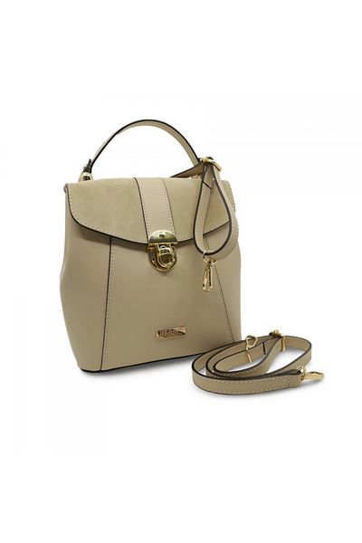 BESSO Stile in Citta Cream genuine leather backpack