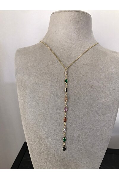 shop Y Model Colorful Stone Shiny (Decolate) Necklace