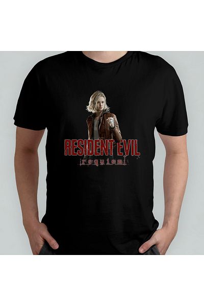 Pixxa Resident Evil 9 Requiem 100% Cotton Crew Neck T-Shirt Model 2
