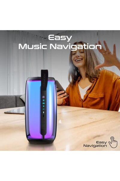 Promate Promate Bluetooth Speaker, Premium 10W True Wireless Portable HD Speaker with RGB Lights, Bluetooth