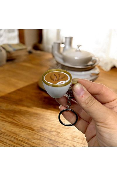 farklı bir hediye Μπρελόκ για φλιτζάνι καφέ (με σύστημα ελατηρίου)