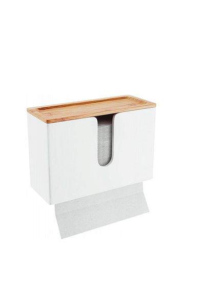 NATURE SUPPLIES Nature Supplies paper towel dispenser, 29 x 11 x 19 cm, bamboo lid, white