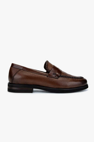 Valmenti Men's Genuine Leather Tan Loafer Shoes