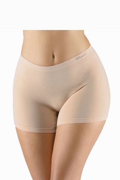 ECO BAMBOO Bamboo - Long Boxer Shorts for Women, Beige, L/XL