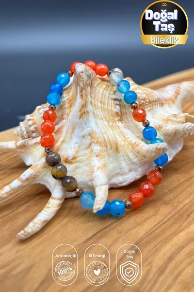 Balzamin Design سوار القوة - مصنوع من الحجر الطبيعي للجنسين، يحمل رموز برج ال...