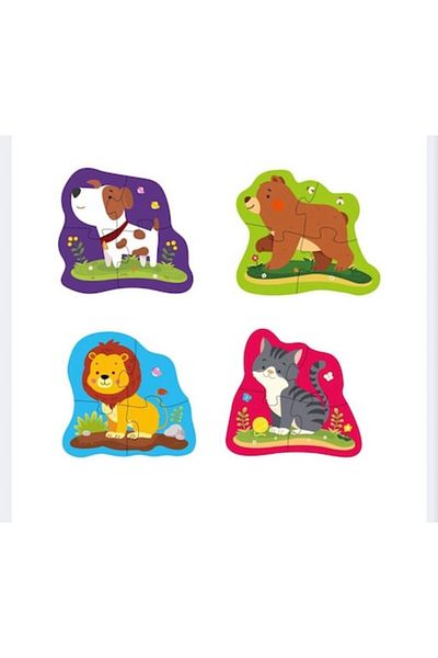 Jumbo Puzzle Bebe cu 4 Animale 16 Piese