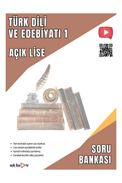 Açık Lise TV Açık Lise Türk Dili Ve Edebiyatı 1 - Soru Bankası - Güncel Müfredat