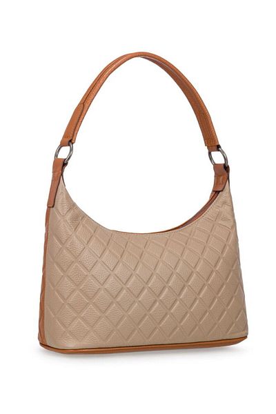 Bilik Deri Quilted Tan-Soil Women's Shoulder Bag Blm 8107