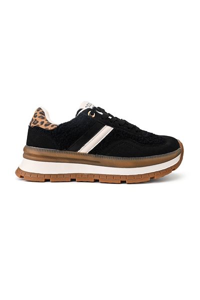 Tmall Pantofi Sport De Dama,Cu interior imblanit,D1444,Negru