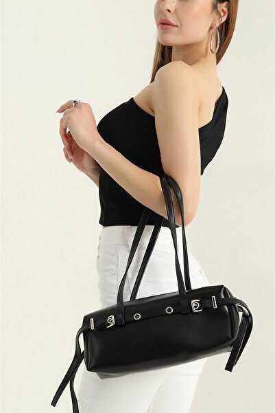 Efe Kemer Detaylı Omuz Ve Kol Çanta Tek Gözlü 30x18 Cm