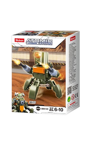 Sluban 37-Piece Atomic Storm Uprising Series Robot Building Block Set Multicolor