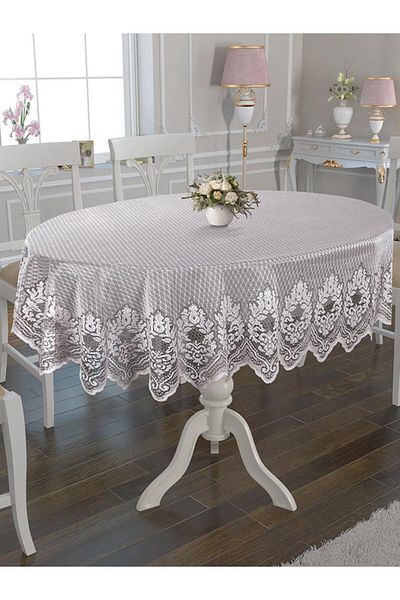 Karna Home Tablecloth Lace Marion Oval