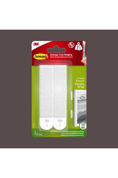COMMAND 4-Pair Damage-Free Picture Hanging Strip White X-Large