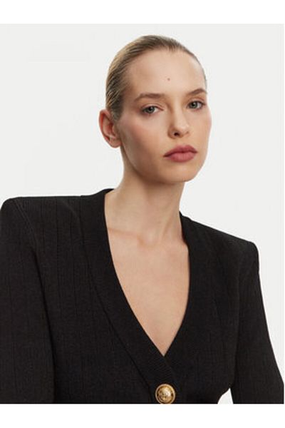 BALMAIN Cardigan negru pentru femei BALMAIN-DF1KL007KB07 0PA