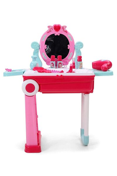 rexa Smartcraft 2-in-1 Fashion Beauty Play Set with Trolley – Pretend Makeup & Salon Kit for Kids