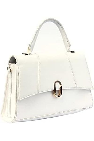 AMICA Maria Women’s Hourglass Leather Crossbody Handbag With Magnetic Push Lock