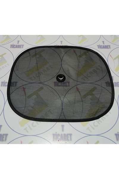Carub Automobile Side Window Curtain - Trapezium with Suction Cup - Black - Set of 2