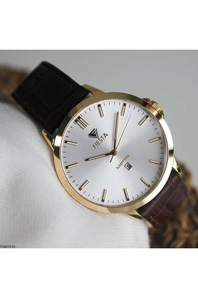 Fiesta Fs601010 Men's Wrist Watch with Leather Band