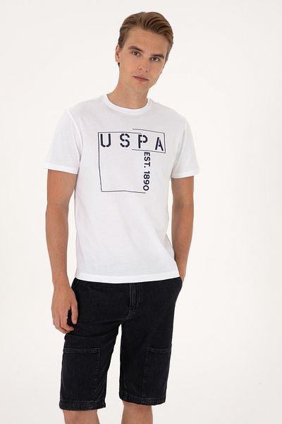 U.S. Polo Assn. Men's Regular Fit White Crew Neck T-Shirt 50306908-Vr013
