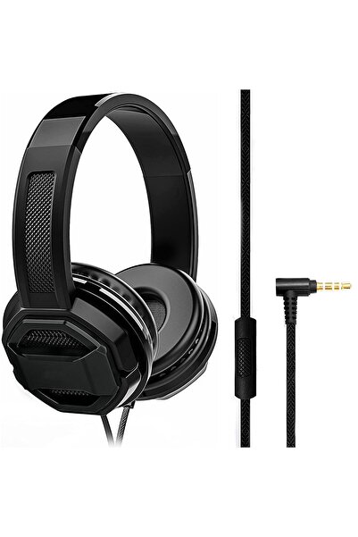 TİT سماعات أذن سلكية خفيفة الوزن مزودة بميكروفون (أسود كربوني)