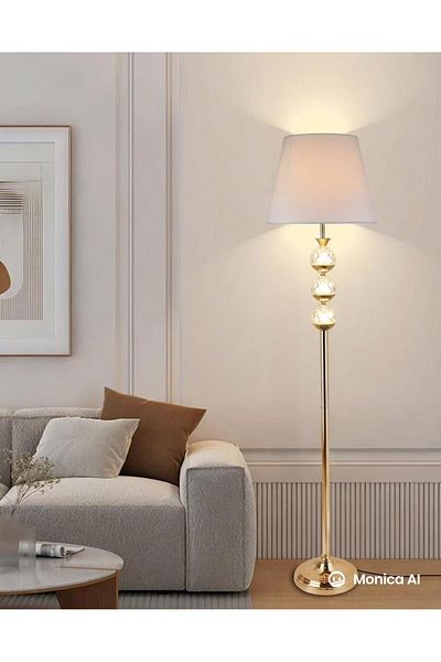 DEC14 Floor lamp with an elegant and modern design, golden color