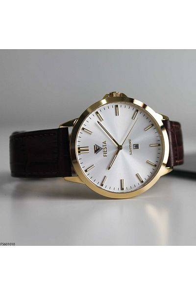 Fiesta Fs601010 Men's Wrist Watch with Leather Band
