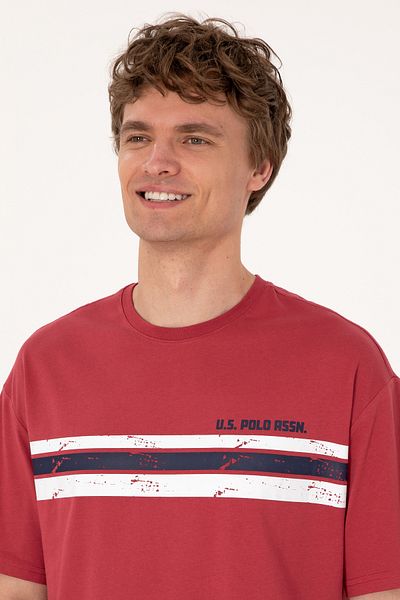 U.S. Polo Assn. Men's Comfort Fit Cherry Crew Neck T-Shirt 50306912-Vr223