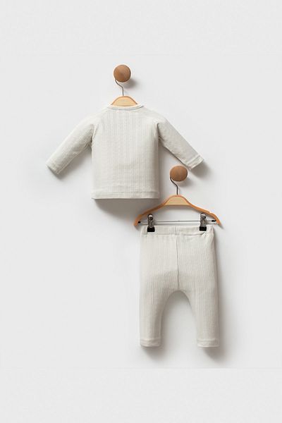 Cassiope Long Sleeve Soft Touch 2-Piece Baby Boy Set with Elastic Waist