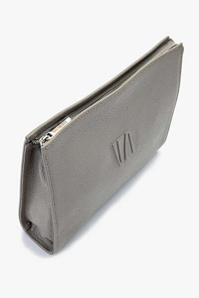 Valmenti Унісекс Справжня шкіра Сіра ручна сумка