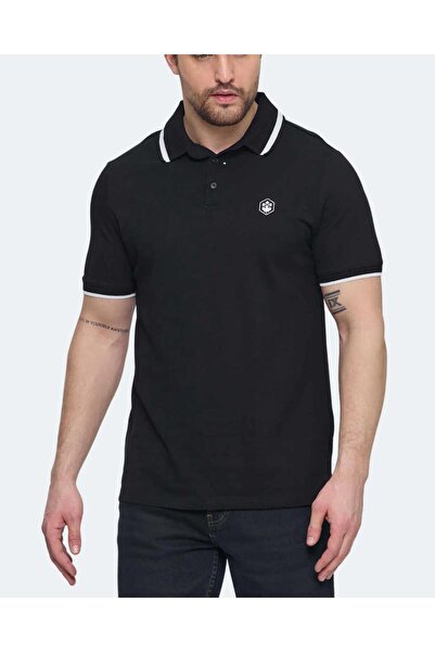 lumberjack Mb Bts203 Fx Polo Neck 2 Button Chest Arma Nakis T-Shirt