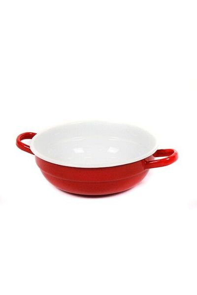 OEM Traditional bowl, enameled, 1L capacity, red